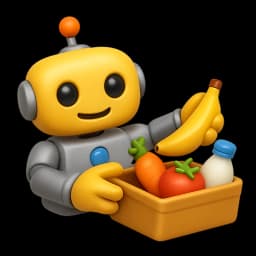 A robot with groceries
