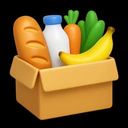 A delivery box of groceries